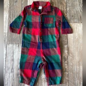 OLD NAVY  Unisex Cozy Flannel One-Piece for
Baby. Size 3-6